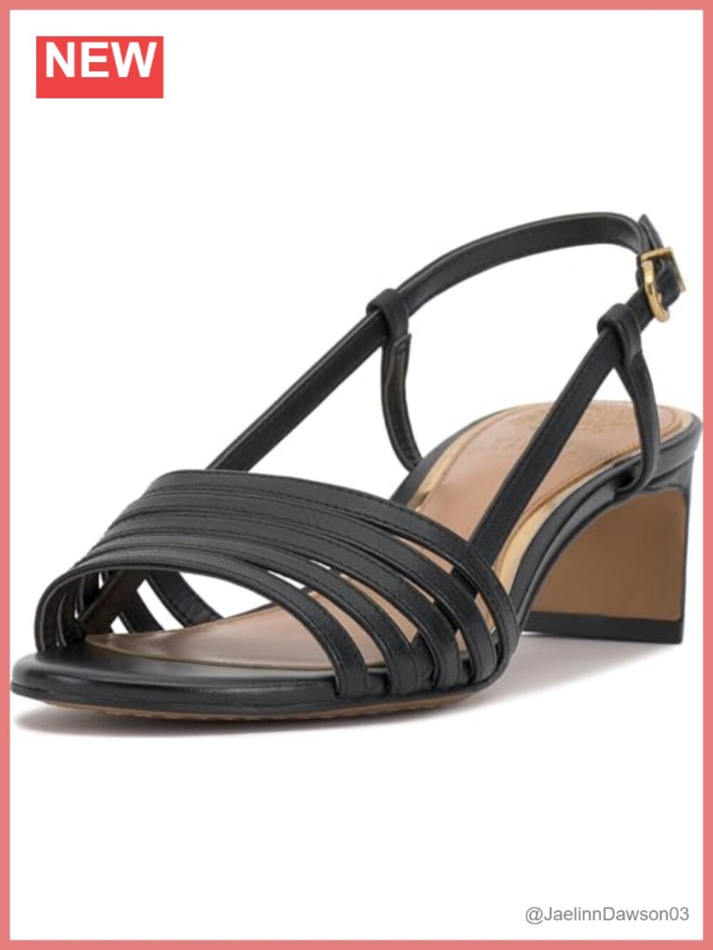 Vince Camuto Layton Strappy Kitten Heel Sandals Women's Leather